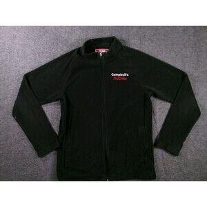 Campbells TrueValue Jacket Men Small Black Full Zip Fleece Embroidered